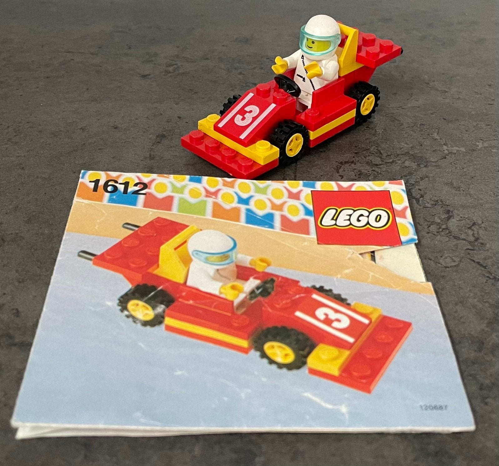 Lego 1612 raceauto, Ophalen of Verzenden, Zo goed als nieuw