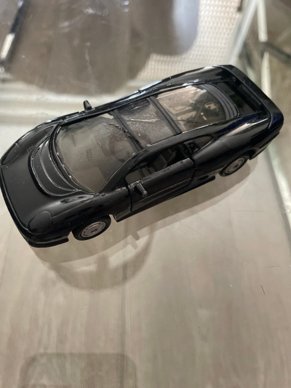 Zwarte speelgoedauto - Jaguar XJ220 model, Overige merken, Gebruikt, Auto, 1:32 tot 1:50