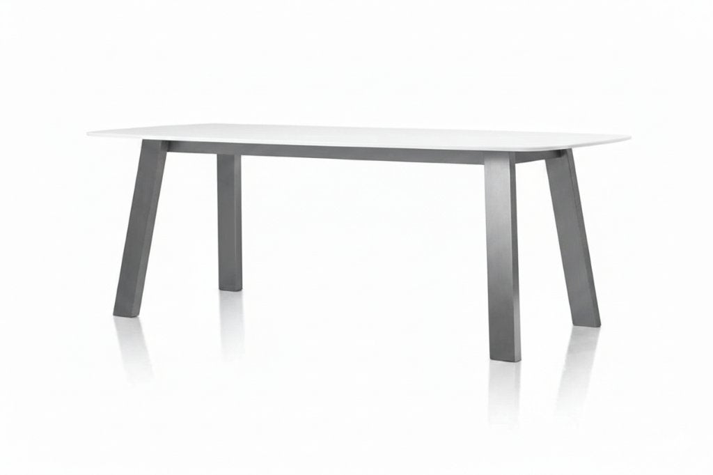 Xooon, Cuzti eetkamertafel, glass ice white, Huis en Inrichting, Ophalen, 200 cm of meer, 50 tot 100 cm, Zo goed als nieuw