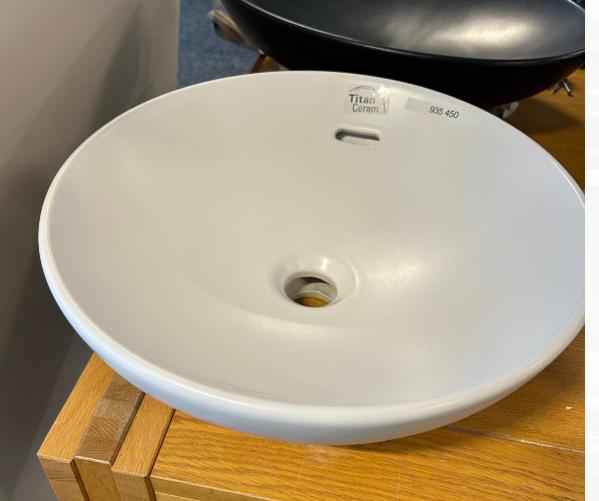 V&B opzetkom keramisch mat wit TITAN CERAMIC 42,5 x 14,5 cm, Niet ingevuld, 50 tot 100 cm, Zo goed als nieuw, Minder dan 100 cm