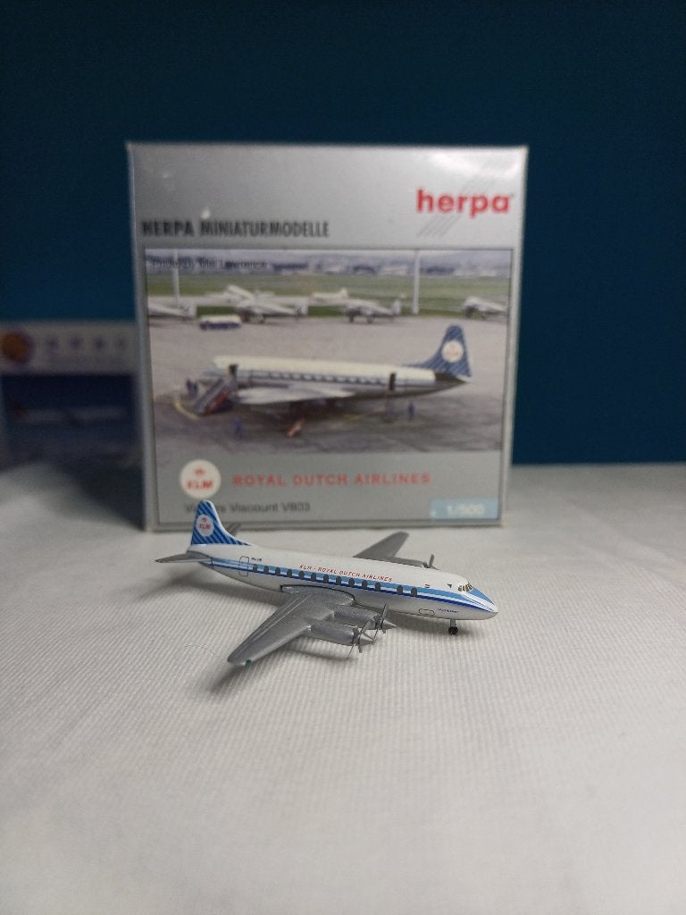 Herpa 1:500 KLM Vickers Viscount 803, Ophalen of Verzenden, Nieuw, Schaalmodel