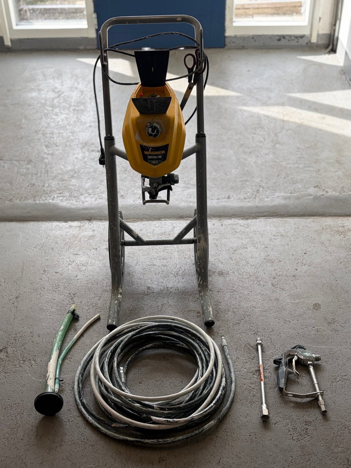Wagner Control Pro HEA verfspuit met accessoires, Ophalen, Gebruikt, Verfspuit of Verfpomp