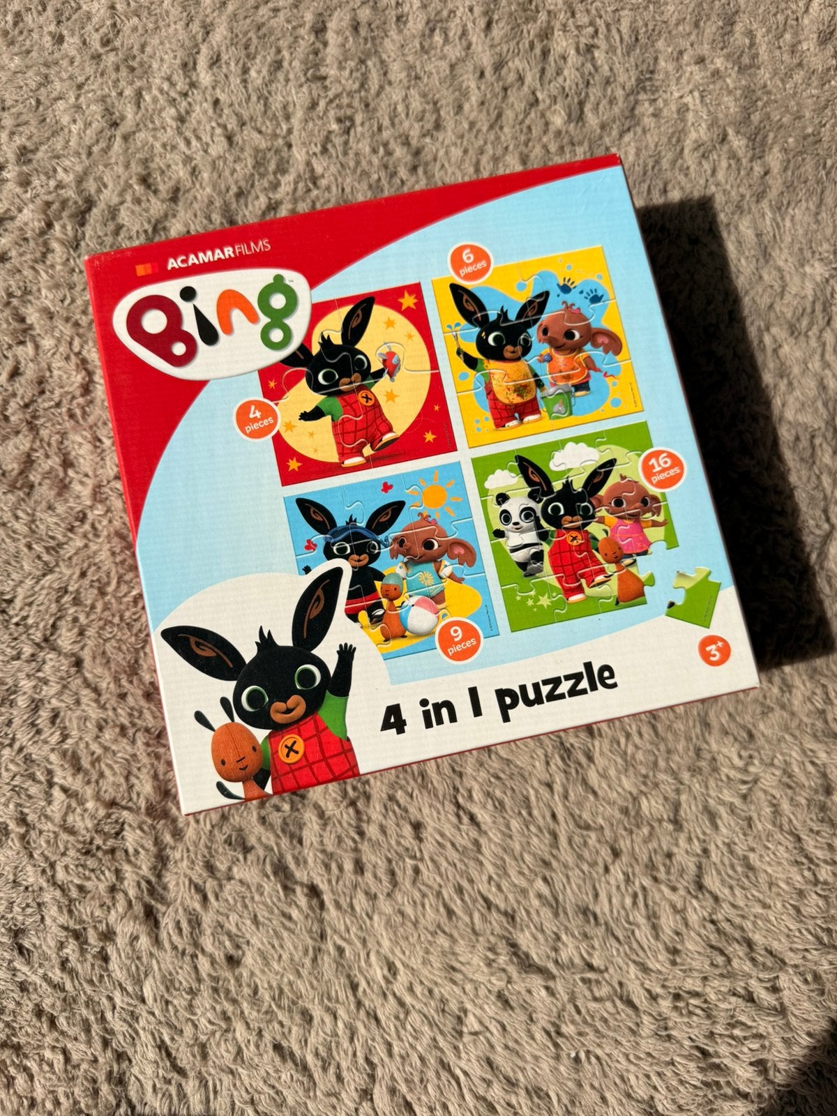Bing puzzels, Kinderen en Baby's, Speelgoed | Kinderpuzzels, Ophalen of Verzenden, Minder dan 10 stukjes, Zo goed als nieuw, 2 tot 4 jaar
