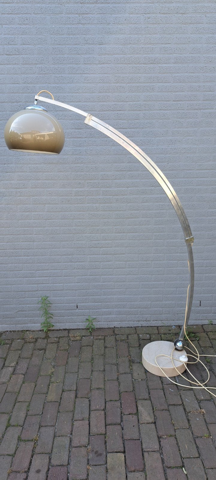Vloerlamp vintage jaren 70, Huis en Inrichting, Lampen | Vloerlampen, Ophalen, Gebruikt, E27 (groot), Metaal