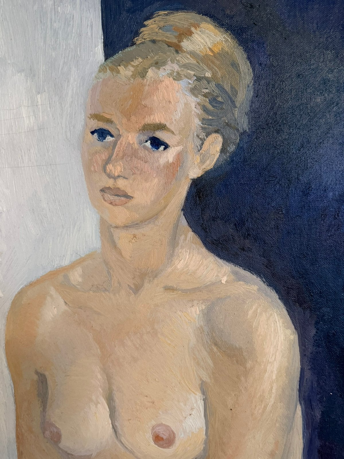 Christian Breyhan Naakt, Doek, Portret of Personen, Olieverf, Klassiek