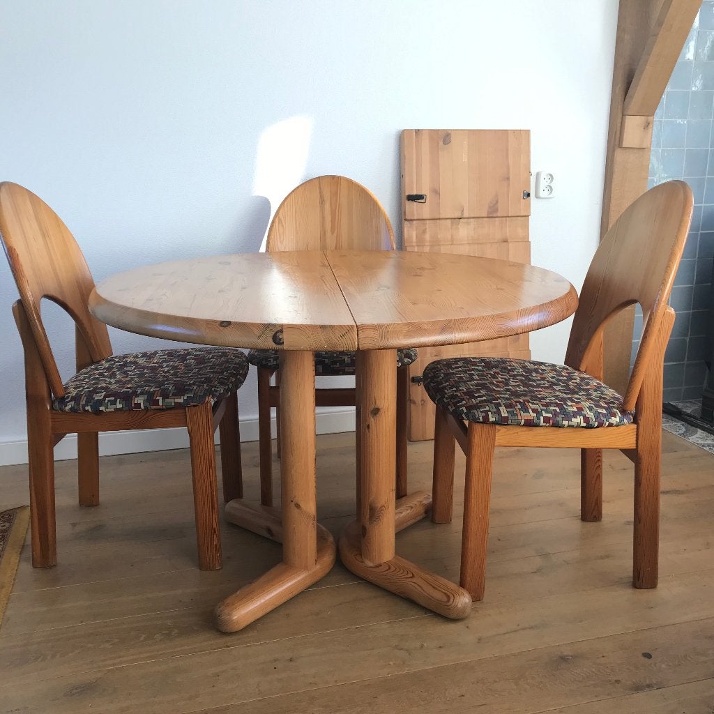 Set 4 Deens design stoel en tafel vintage Glostrup, Ophalen, Gebruikt, Nvt, Eén
