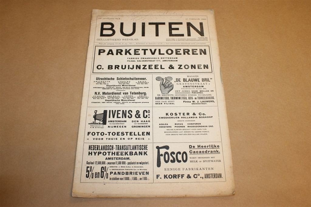 Magazine - Buiten - Februari 1920 - Met molenspecial !!, Verzamelen, Ophalen of Verzenden, 1920 tot 1940, Knipsel(s)