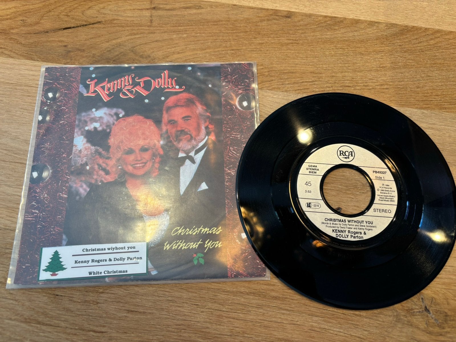 Kenny rogers dolly parton - christmas without you vinyl 7”, Ophalen of Verzenden, Zo goed als nieuw, Overige formaten, Levenslied of Smartlap