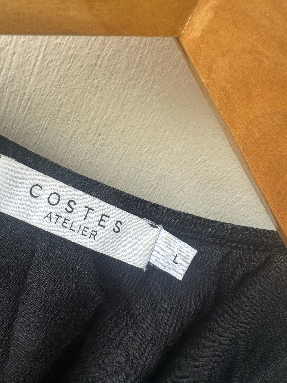 Costes Atelier Zwarte Maxi Jurk Maat L, Zwart, Maat 42/44 (L), Ophalen of Verzenden, Zo goed als nieuw