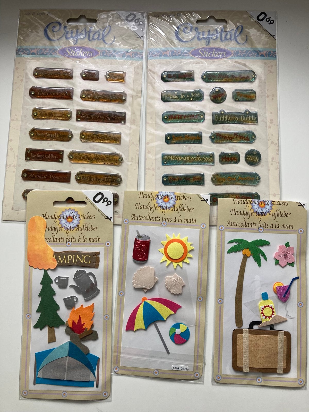 Stickers, Hobby en Vrije tijd, Scrapbooking, Ophalen of Verzenden, Nieuw, Versiering of Embellishment