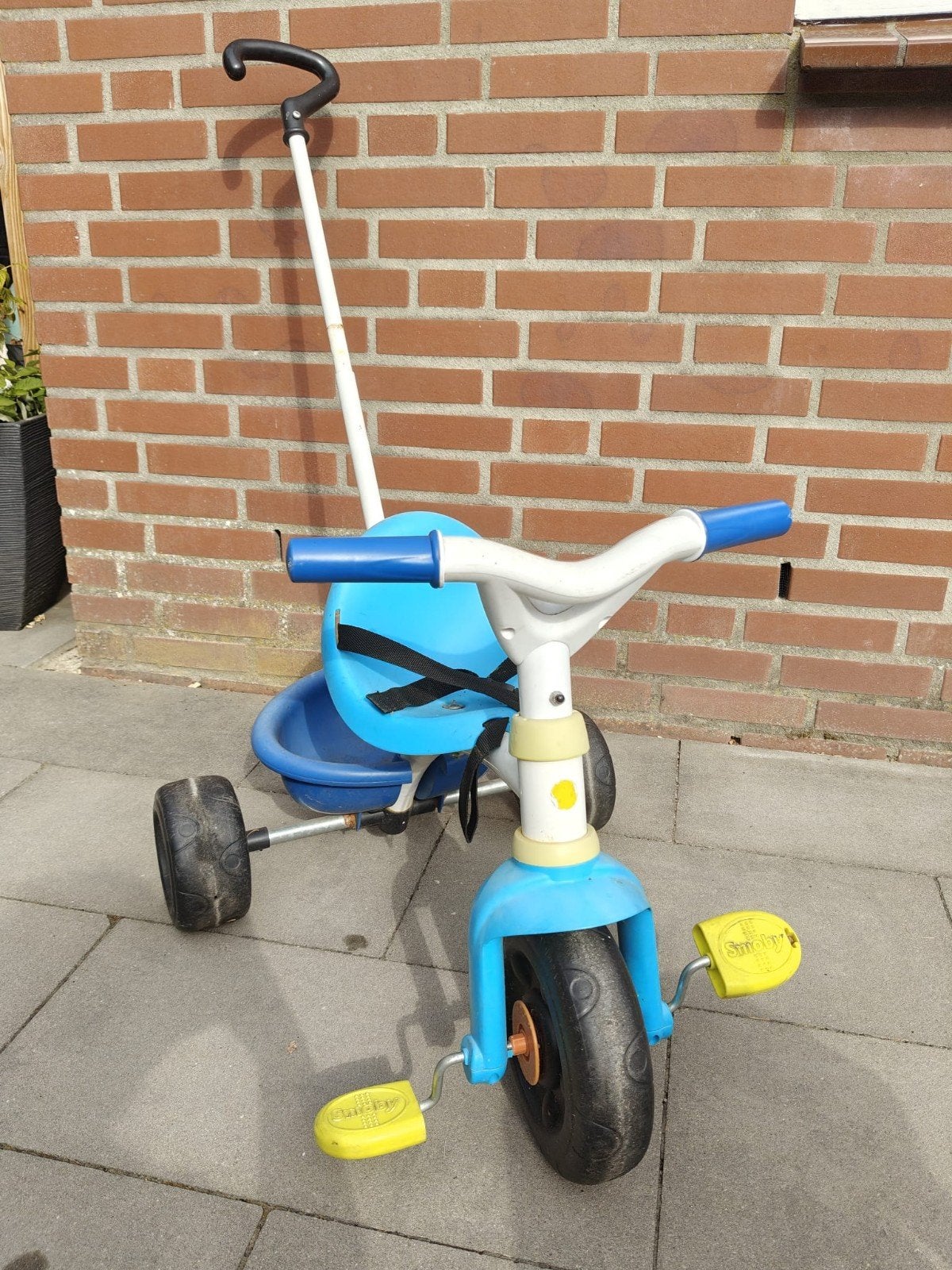 Smoby driewieler, Ophalen, Gebruikt, Duwstang