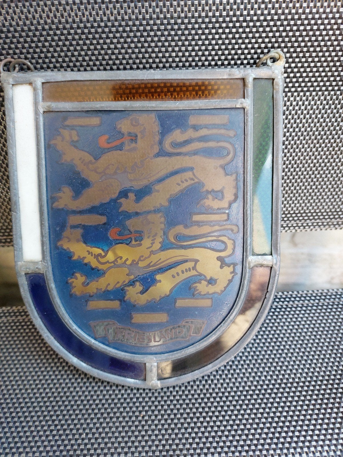 Wapen van Friesland Glas in lood, Antiek en Kunst, Curiosa en Brocante, Ophalen of Verzenden
