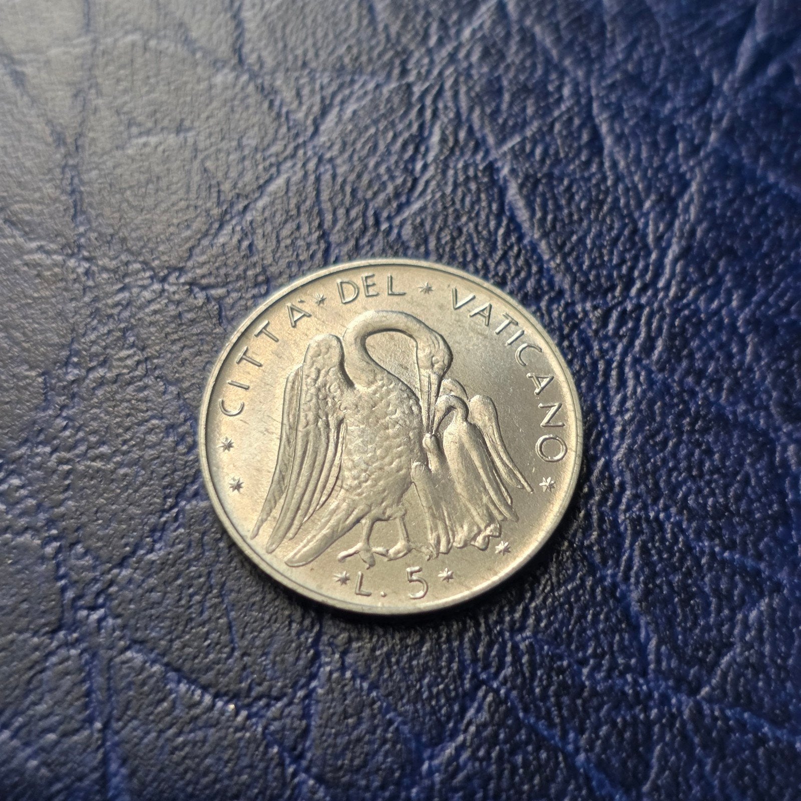 5 Lire 1974 Vaticaan - Paus Paulus VI, Postzegels en Munten, Ophalen of Verzenden