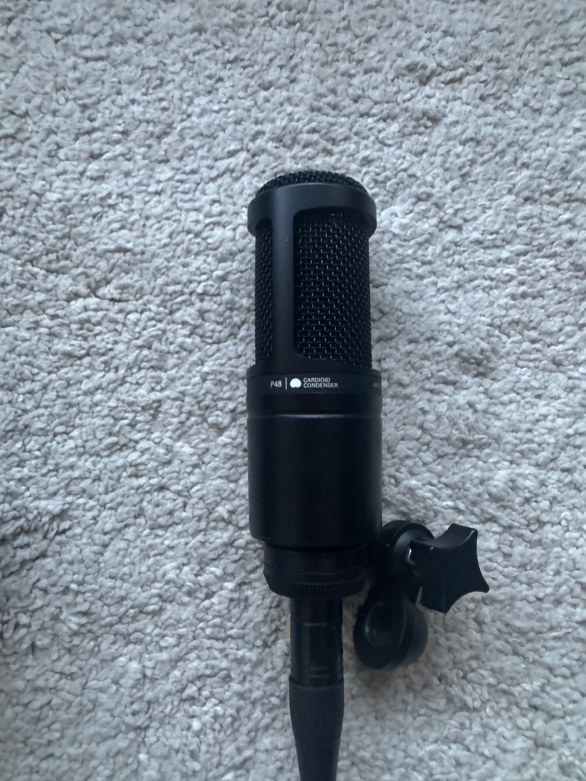 Audio-Technica AT2020  Studiomicrofoon + XLR 3m, Ophalen of Verzenden, Zo goed als nieuw, Studiomicrofoon