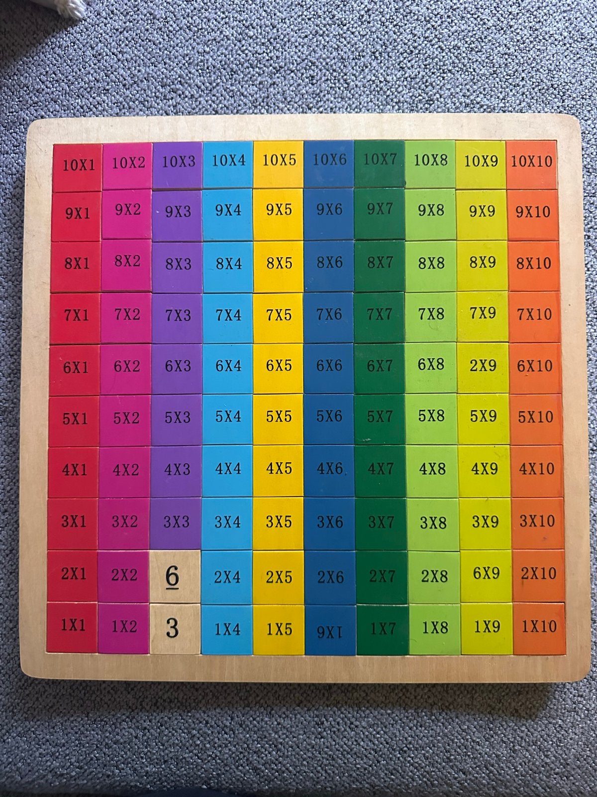Houten Vermenigvuldigingsbord Montessori Educatief Speelgoed, Kinderen en Baby's, Ophalen, Gebruikt, Rekenen