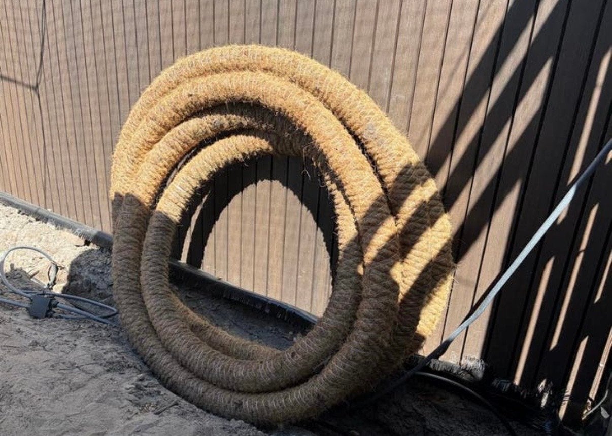 Kokos drainage buis 80mm, ruim 17 meter lang, Ophalen of Verzenden, Zo goed als nieuw