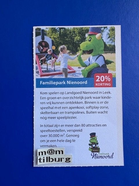 Familiepark Nienoord 20% korting tot 1-7-2027, Drie personen of meer, Kortingskaart