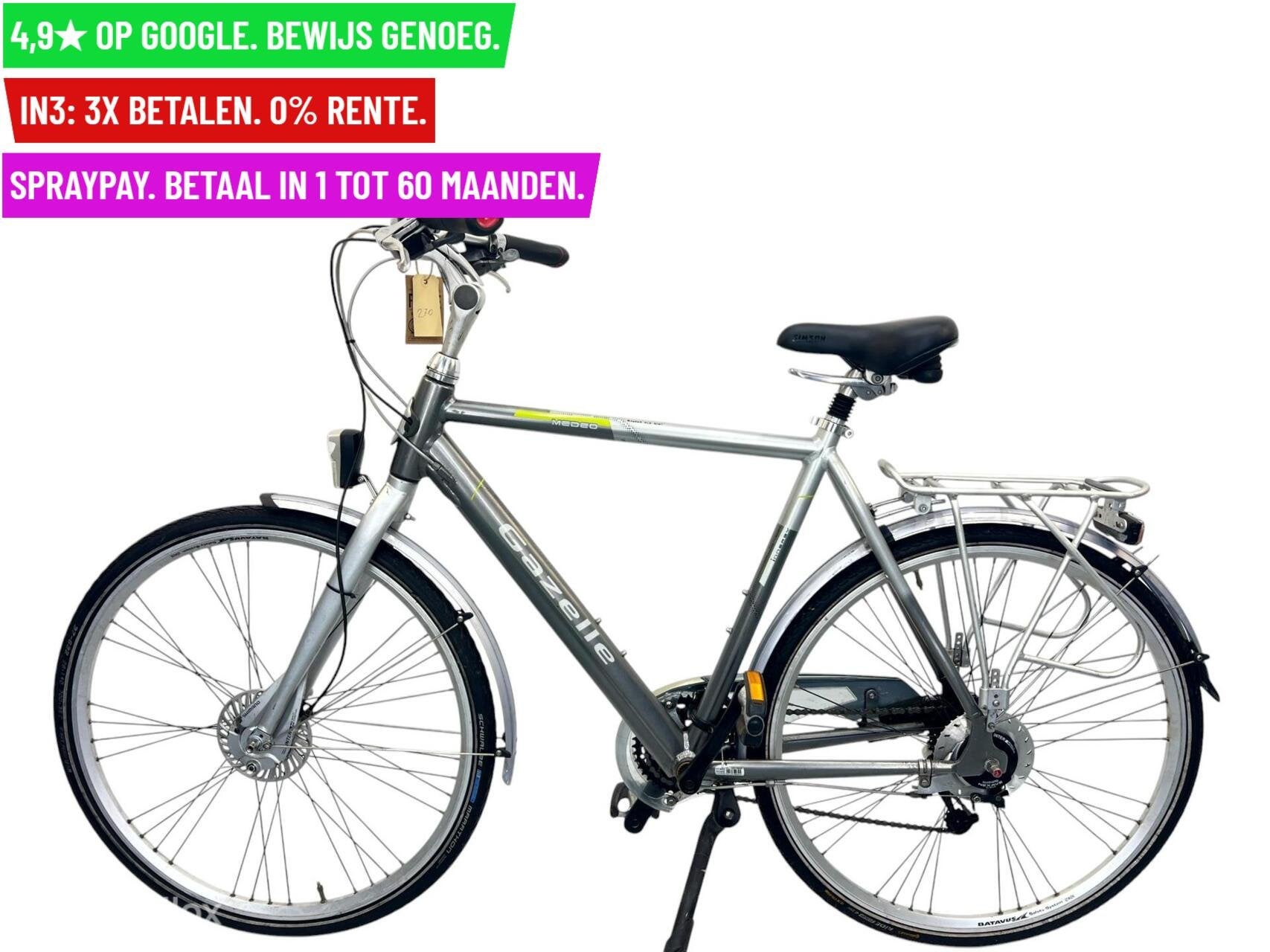 Herenfiets Gazelle Medeo Innergy 28"/57cm/24ver - Garantie/L, 9713 Bv Groningen, Gebruikt, Gazelle, Facebikenl@gmail.com
