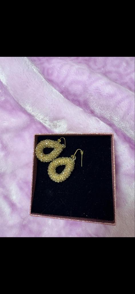 Originele Lott Gioielli oorbellen - Goudkleurig, Met kristal, Overige materialen, Hangers, Ophalen of Verzenden