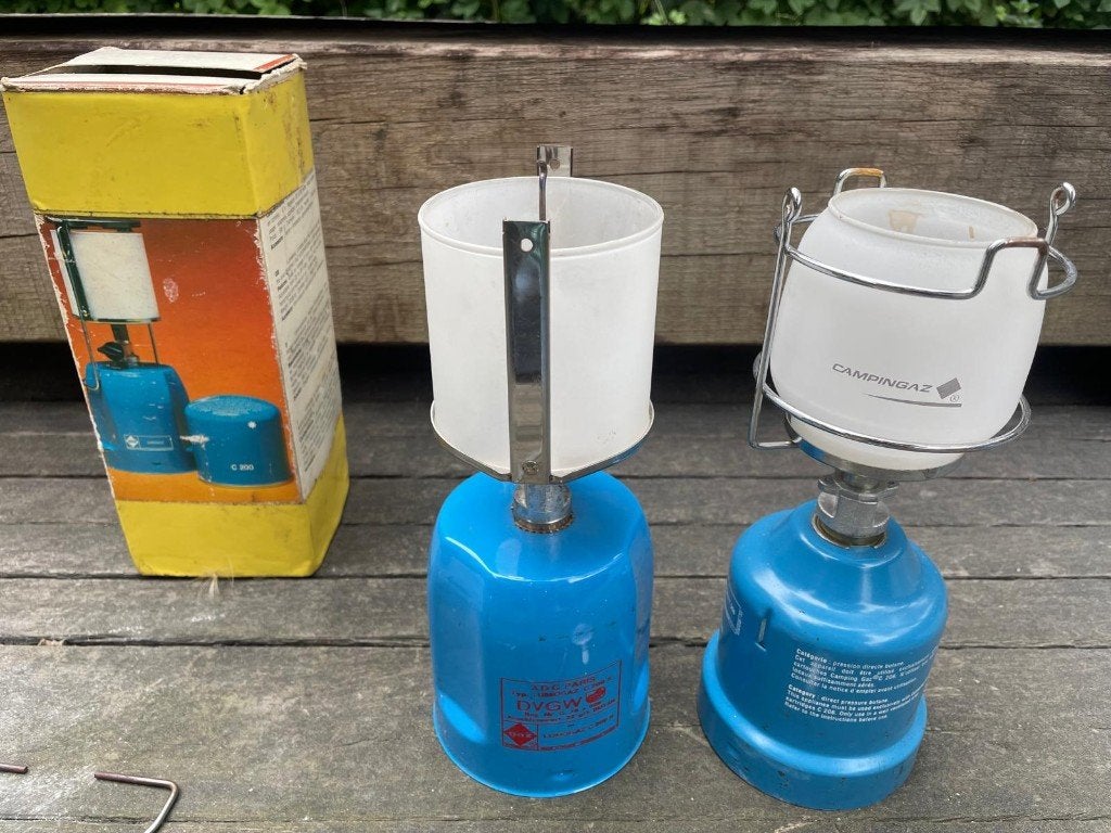 2 x camping gaslamp, Caravans en Kamperen, Ophalen of Verzenden, Gebruikt