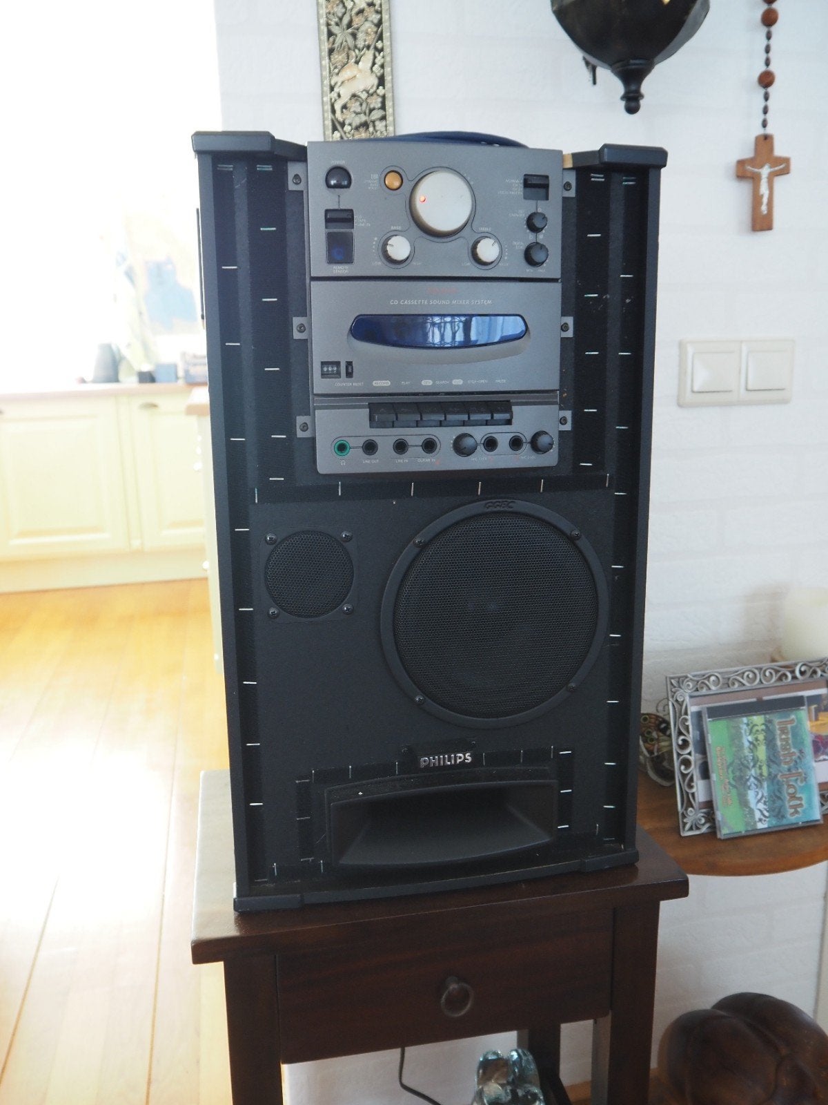Stereo karaoke machine cd en cassette speler Philips, Ophalen, Gebruikt
