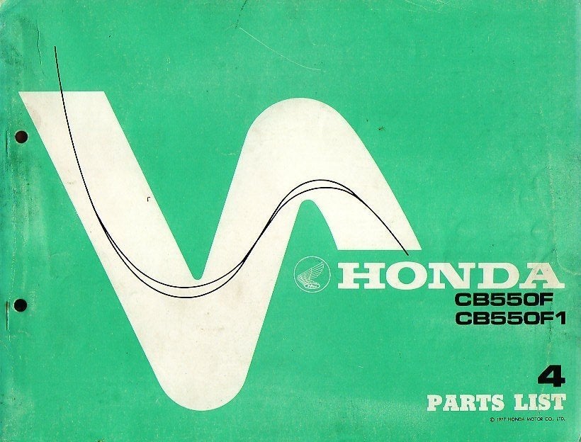 Honda CB550 F en CB550 F1 parts list 4e editie (4605z), Verzenden, Honda