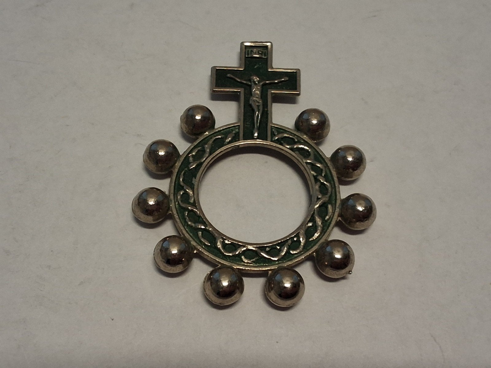 Rozenkransring Dizainier Vingerrozenkrans met Kruisje, Ophalen of Verzenden