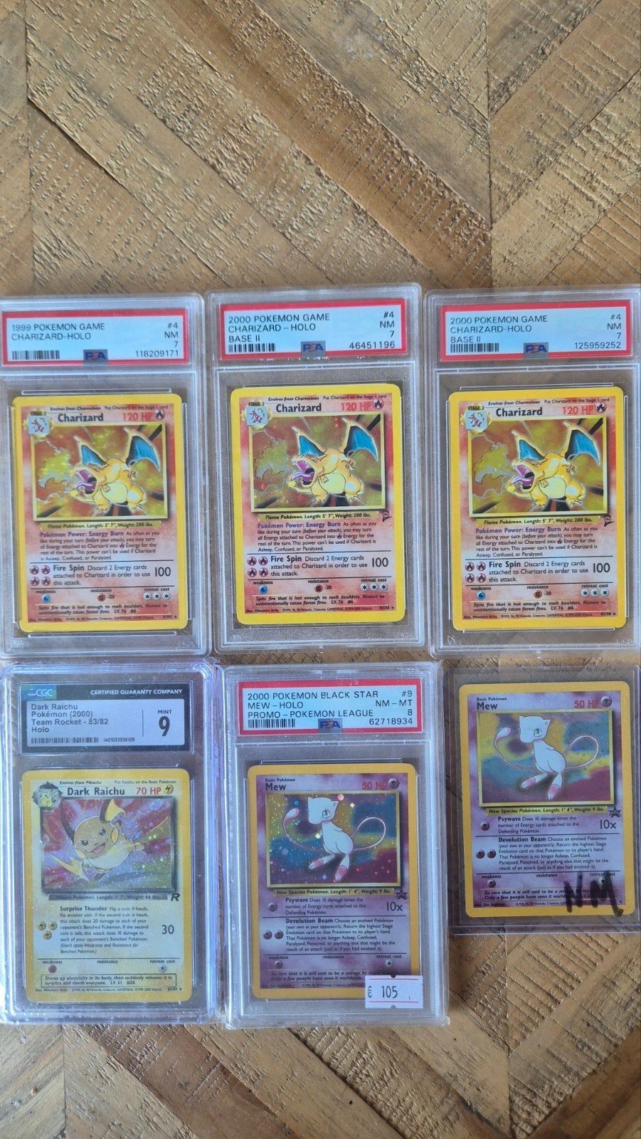 Zeldzame Pokémon kaarten: Charizard, Dark Raichu, Mew, Ophalen of Verzenden