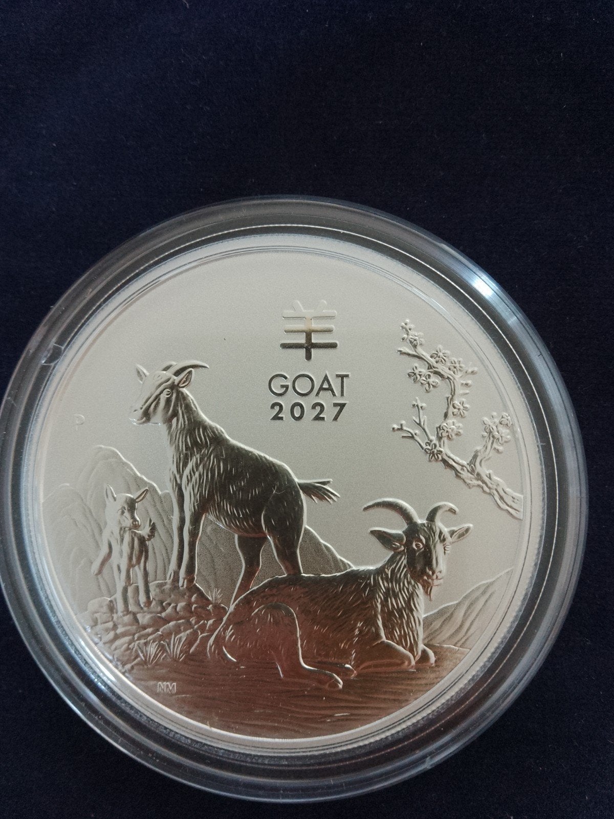 5 oz zilver lunar 3 Year of the goat 2027, Ophalen of Verzenden, Zilver