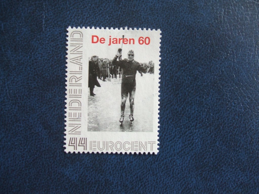 Nederland persoonlijke zegel jaren 60  elfstedentocht 1963, Ophalen of Verzenden, Na 1940, Gestempeld