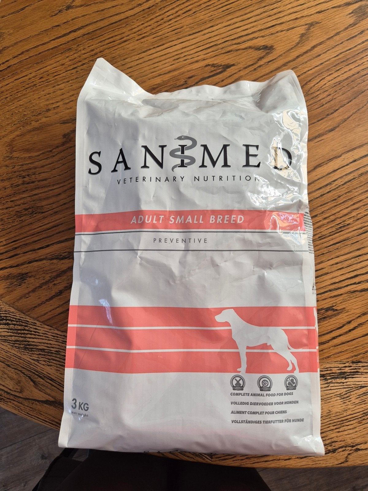te koop 3 zakken Sanimed adult small breed hondenbrokken., Dieren en Toebehoren, Dierenvoeding, Ophalen of Verzenden