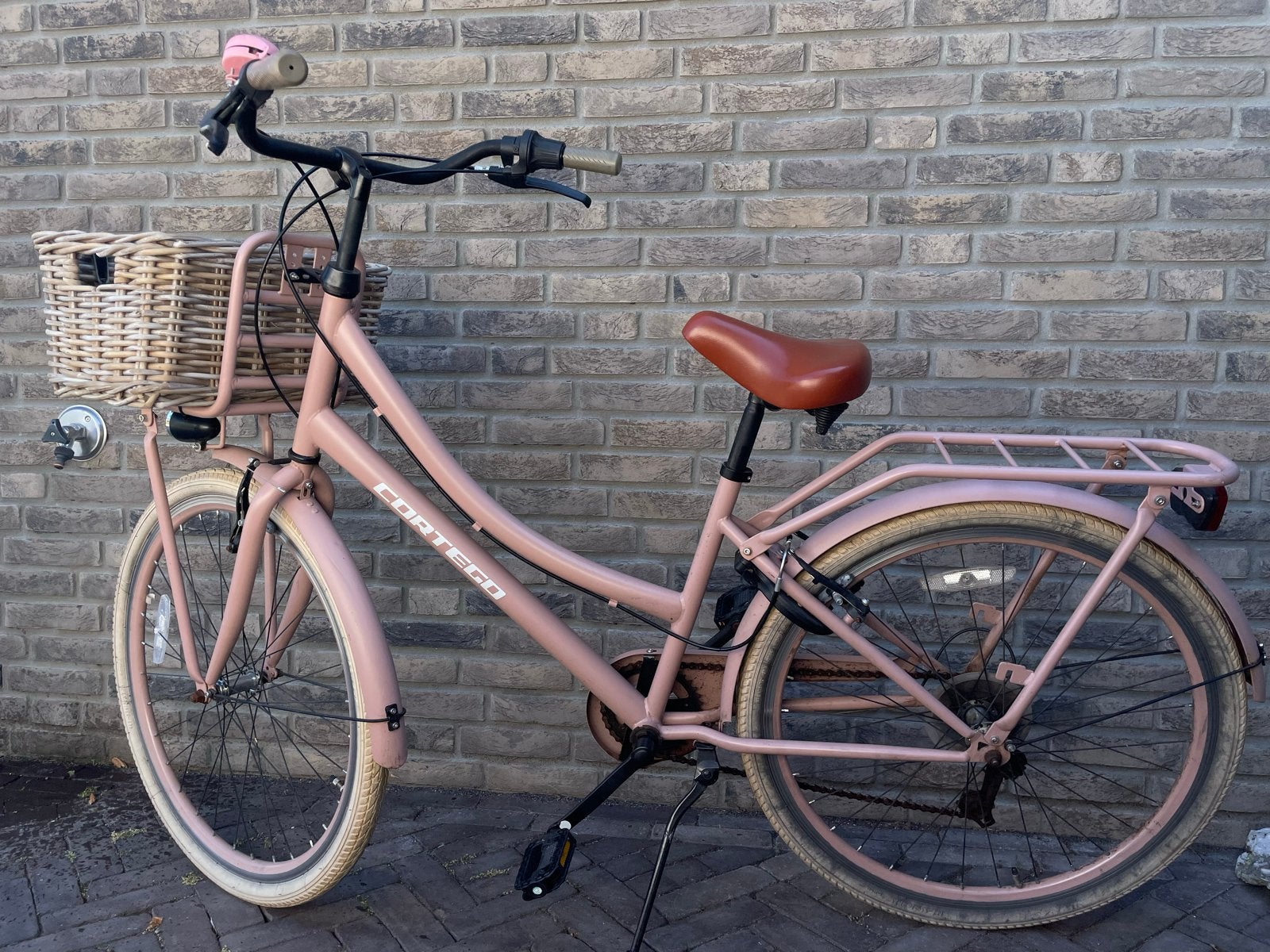 Cortego kinderfiets 26 inch roze, Gebruikt, Velgrem, Versnellingen, Ophalen