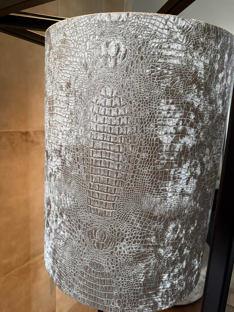 Luxe lamp op staande voet, Ophalen, Zo goed als nieuw, Rond, 50 cm of meer