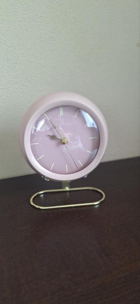 Leuk goud roze tafelklokje - als nieuw, Ophalen of Verzenden