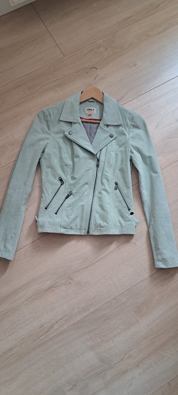 Mint groen suede jasje only mt S, Kleding | Dames, Ophalen of Verzenden, Zo goed als nieuw, Maat 36 (S), Groen