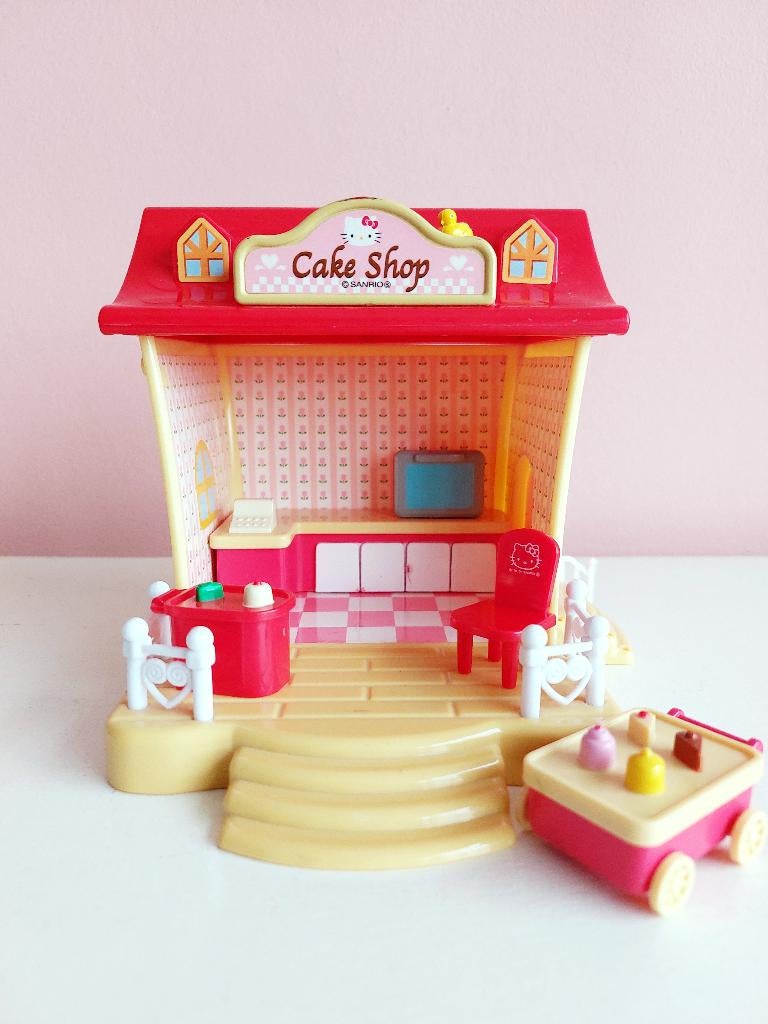 Sanrio Hello Kitty mini cake shop speelset - taartwinkel, Verzamelen, Ophalen of Verzenden, Gebruikt