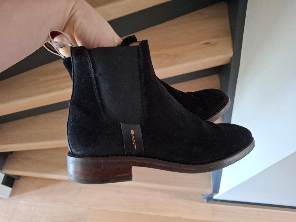 Gant suède maat 36/37, Kleding | Dames, Zwart, Lage of Enkellaarzen, Ophalen of Verzenden, Zo goed als nieuw