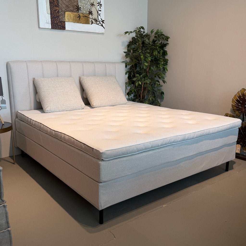 Hotel chique bosxpring beige taupe 180x200cm Nieuw!!, Ophalen, Beige, 180 cm, 200 cm