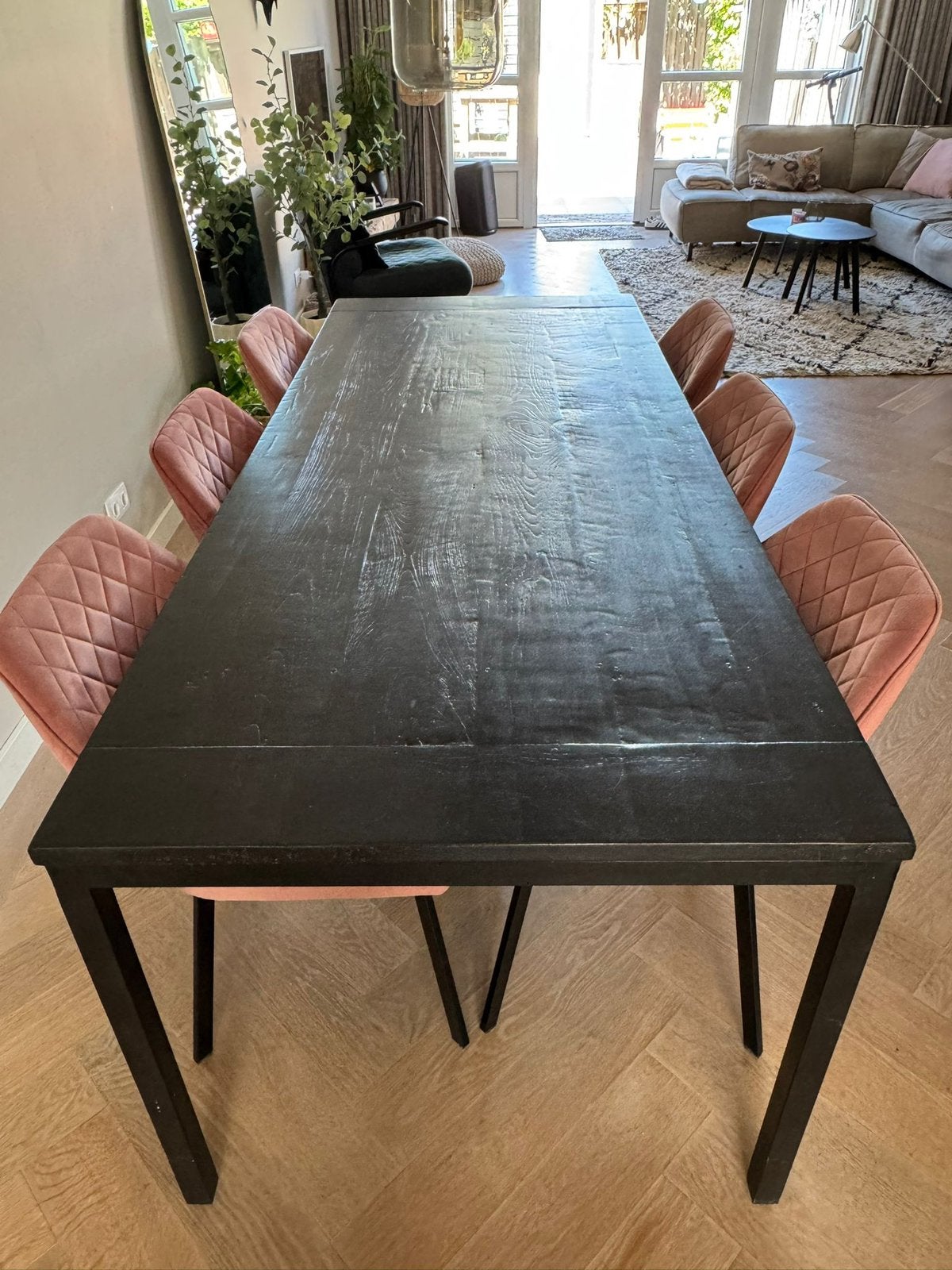 Stevige eettafel van Het Posthuys - 220x90 cm, Ophalen, Gebruikt, 200 cm of meer, 50 tot 100 cm