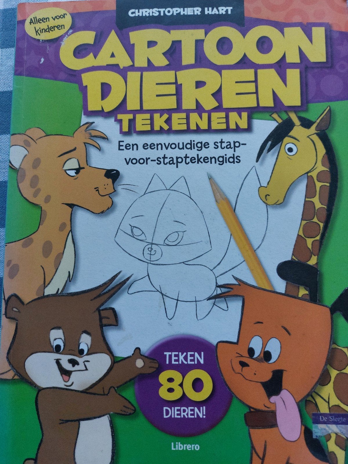 Cartoon Dieren Tekenen - Een eenvoudige stap-voor-stapgids, Ophalen of Verzenden, Zo goed als nieuw, Christopher Hart, 3 tot 4 jaar