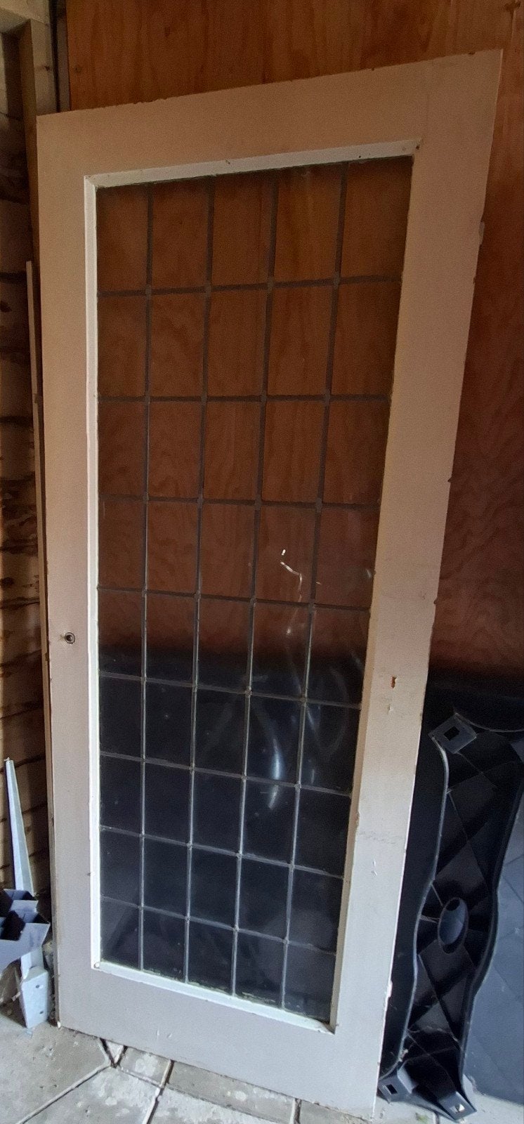 Glas in lood (kast)Deur, Doe-het-zelf en Verbouw, Kozijnen en Schuifpuien, 75 tot 150 cm, Gebruikt, Raamkozijn, Ophalen of Verzenden