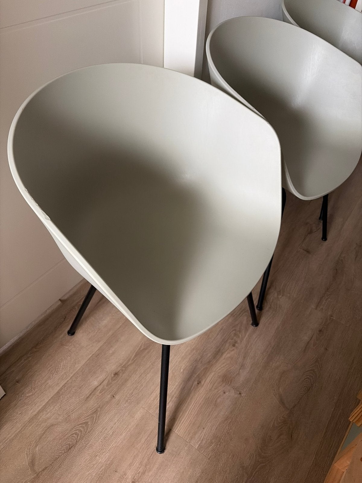 3 Hay stoelen - fall green zwart onderstel, Ophalen, Kunststof, Gebruikt, Drie