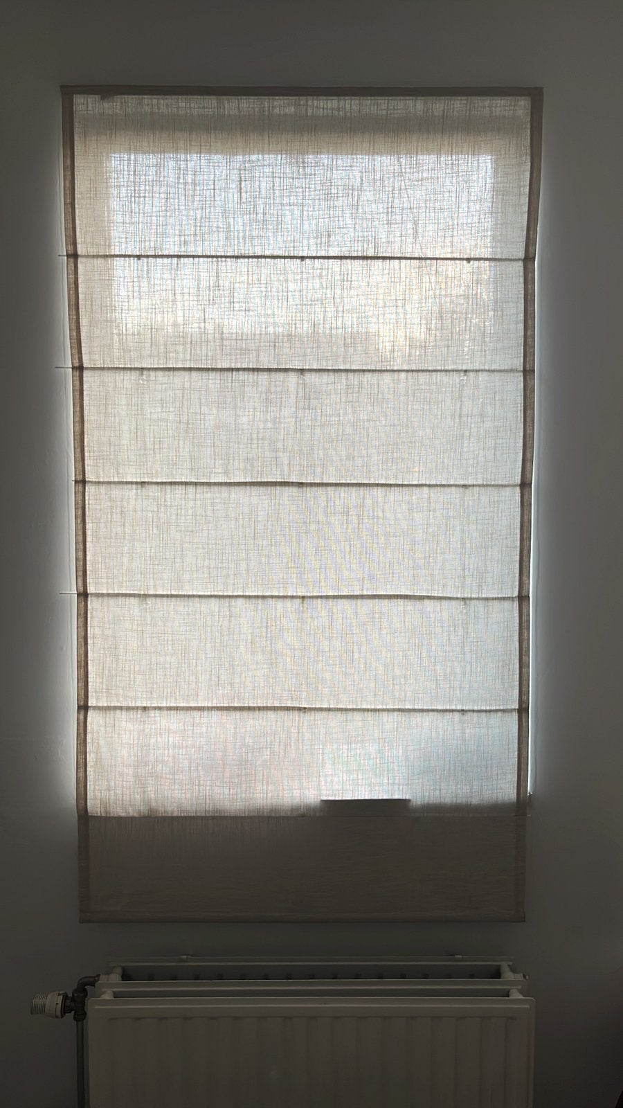 5 x Lichtdoorlatend vouwgordijn, beige/lichtbruin, Ophalen, Gebruikt, Beige