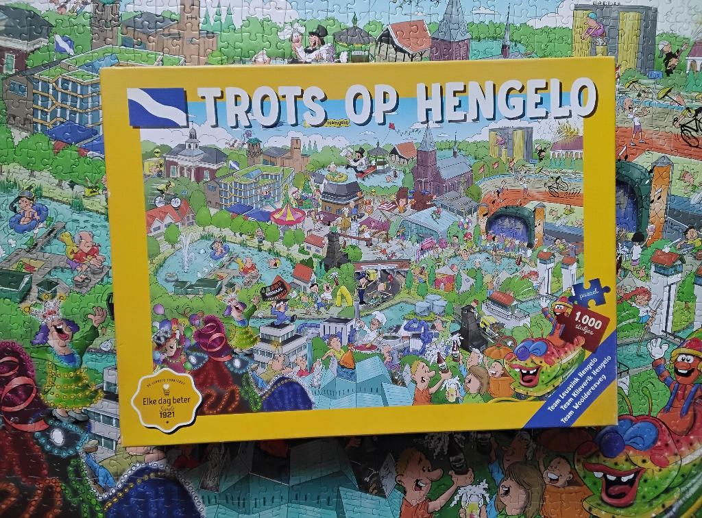 Jumbo puzzel 'trots op Hengelo', Ophalen, 500 t/m 1500 stukjes, Zo goed als nieuw, Legpuzzel