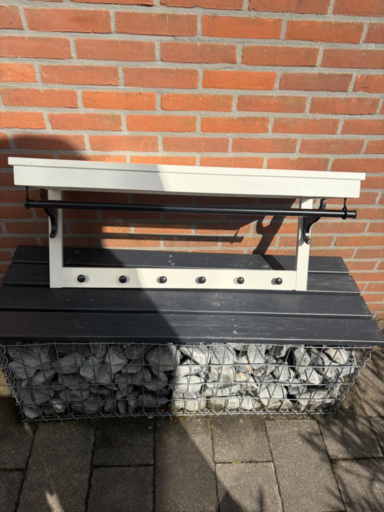 Landelijke witte kapstok., Gebruikt, Minder dan 100 cm, Hout, Ophalen