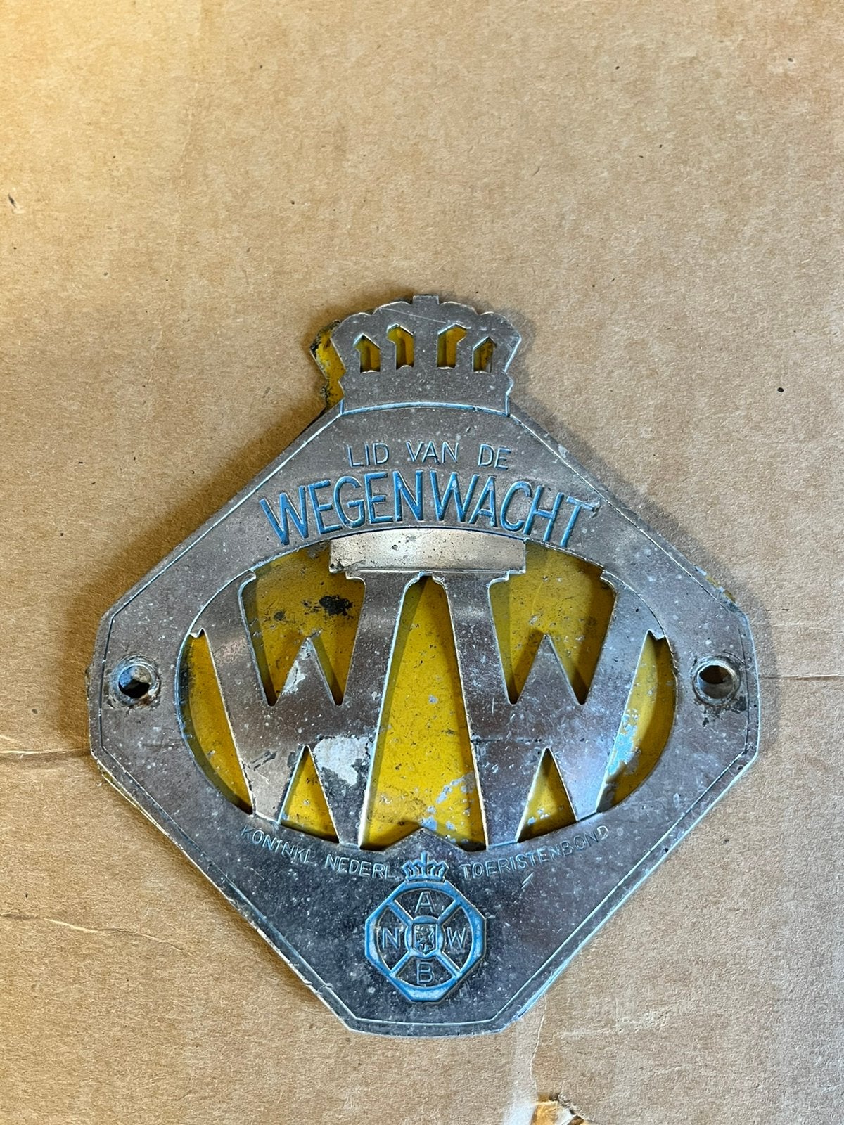 Wegenwacht schildje, Ophalen of Verzenden, Gebruikt