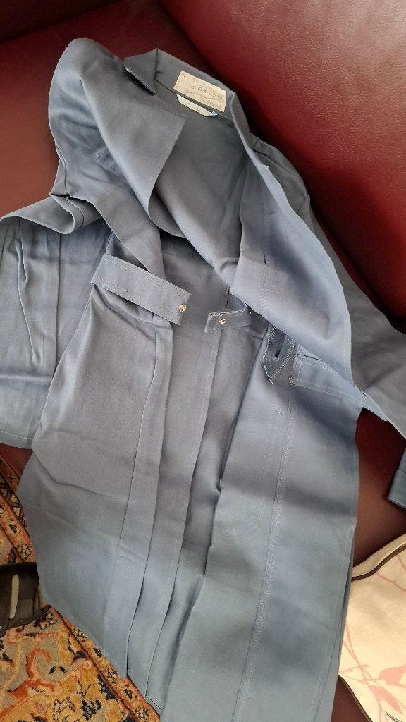 stofjas KLM katoen maat 50 blauw, Ophalen of Verzenden, Nieuw, Jas