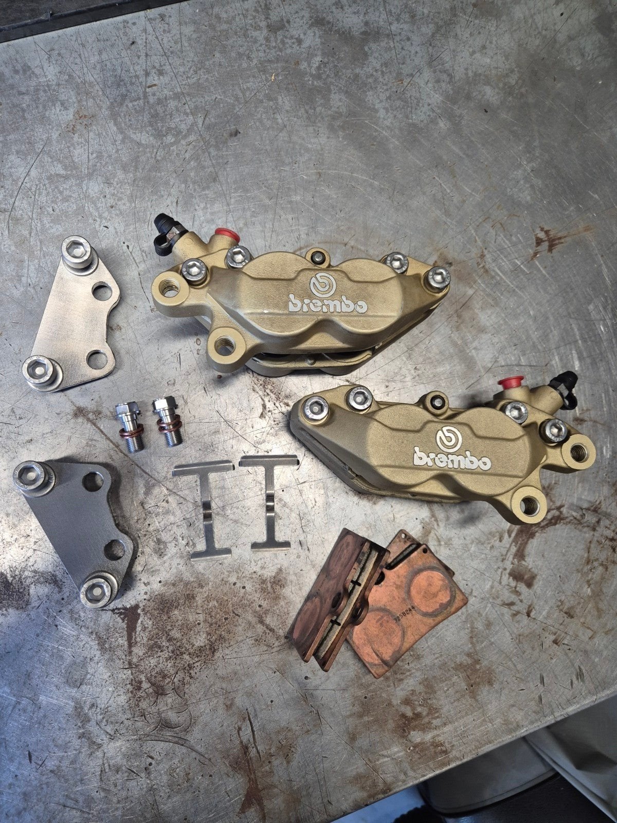 Brembo remklauw set met adapters, Ophalen of Verzenden, Gebruikt