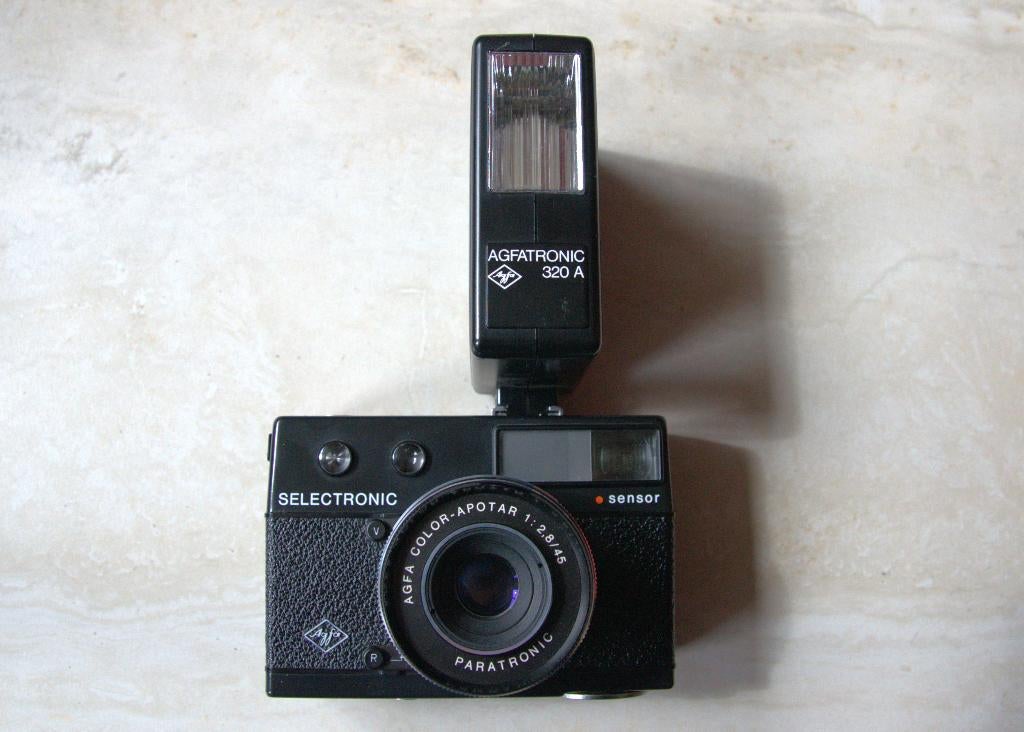 Agfa Selectronic Sensor Camera met Agfatronic 320 A flitser, Ophalen of Verzenden, Gebruikt, Compact, Overige Merken