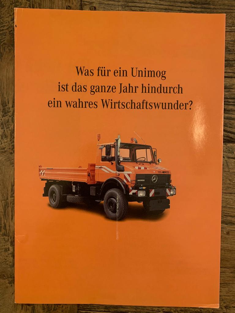 Leaflet folder Mercedes-Benz Unimog U 2400 TG 1994 nieuw, Boeken, Auto's | Folders en Tijdschriften, Nieuw, Mercedes, Ophalen of Verzenden
